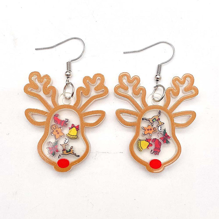Wholesale Christmas Earrings Christmas Tree Snowman Elk Shaker Earrings Christmas Ornaments Gifts