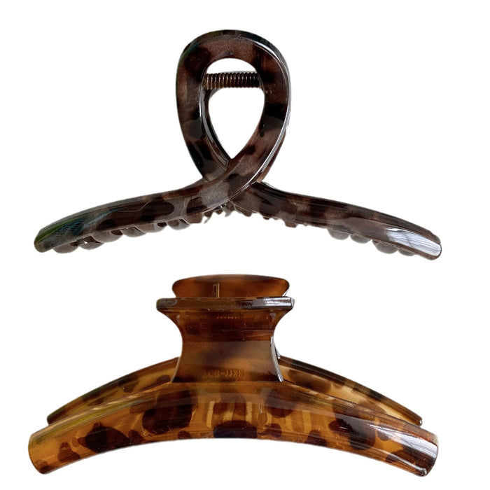 Wholesale Leopard print cross bow geometric hair clip, fashionable grip clip, versatile hair accessory