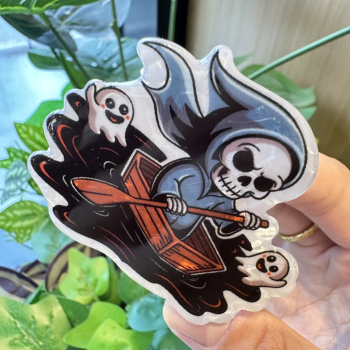 Wholesale Cute boating ghost clip,  playful ghost shark clip,  fun back of the head hairpin,   ponytail clip