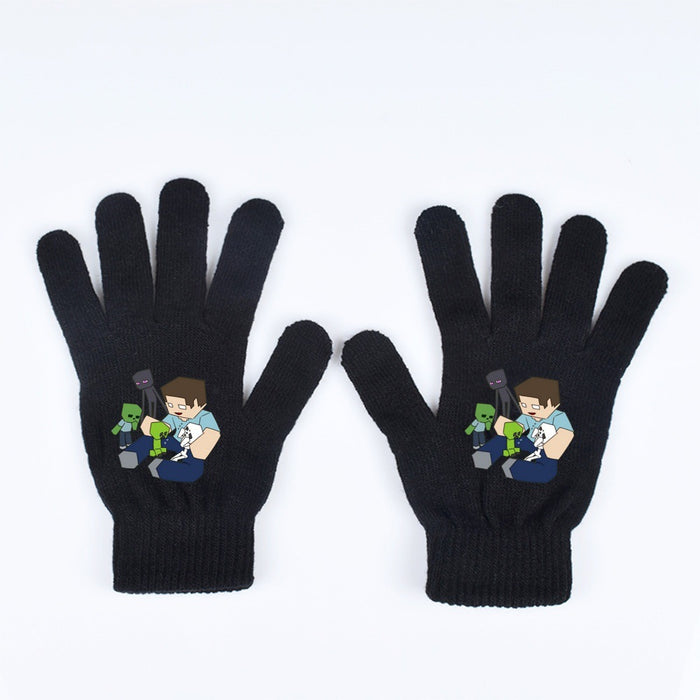 Wholesale Solid color knitted warm mittens