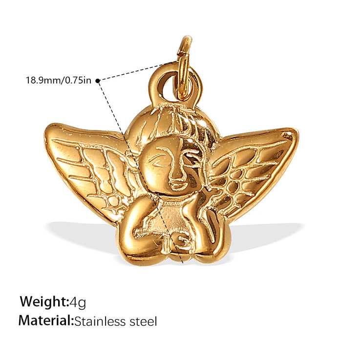 Wholesale DIY Stainless Steel Gold-Plated Necklace Pendant Accessories