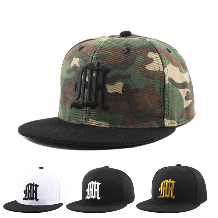 Wholesale Letter embroidered baseball cap outdoor flat brim sun protection hat