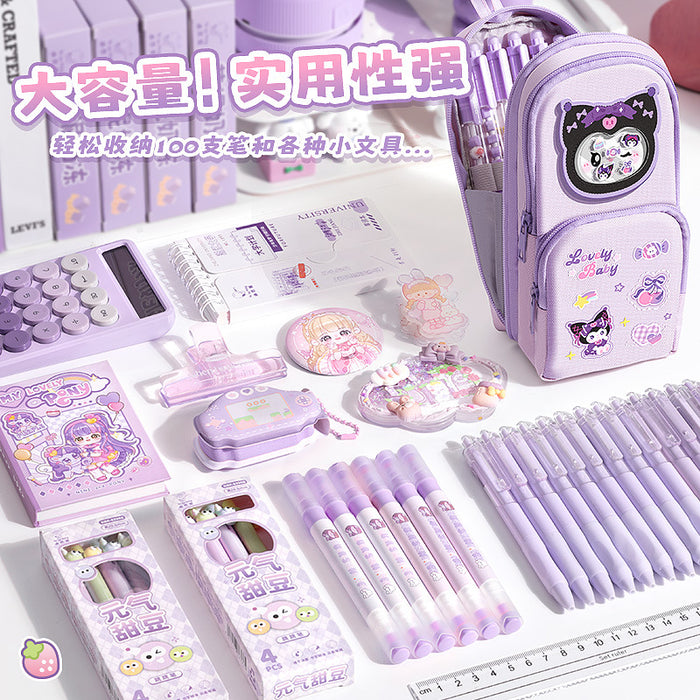 Wholesale Canvas Pencil Case Style Stationery Bag for Girls Resale