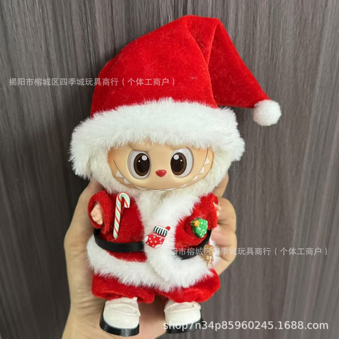 Wholesale Only the clothing keychain dolls Christmas outfit sets.