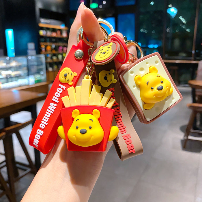 Wholesale  bag pendant car key chain doll machine push keychain