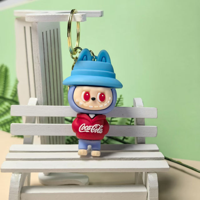 Wholesale Creative and Personalized Cola Little Sheep Keychain Beverage Bottle Bag Pendant Three-Dimensional Soft Plastic Doll Wholesale Street Stall