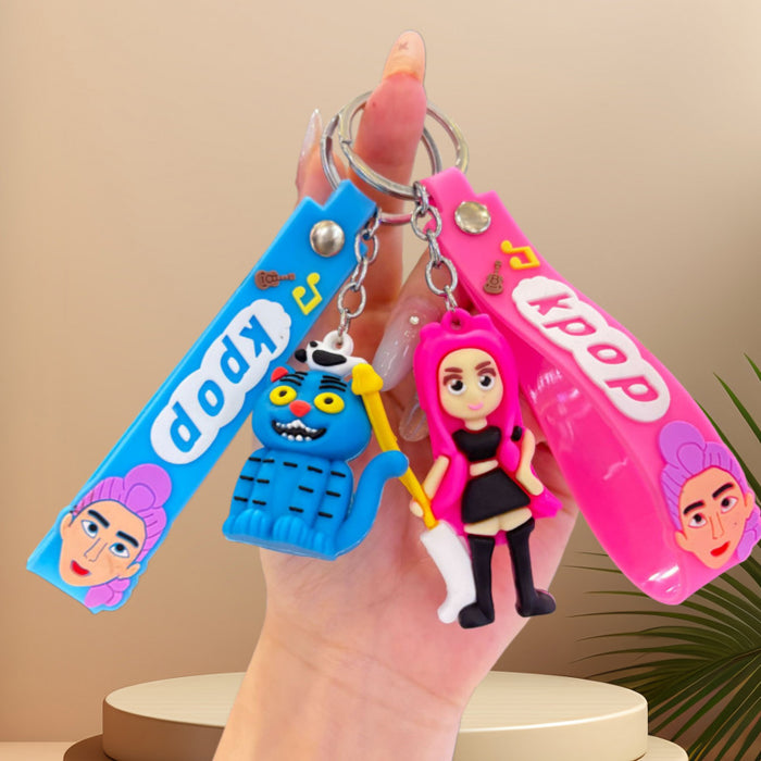 Wholesale Cartoon and anime peripheral silicone figurine keychain