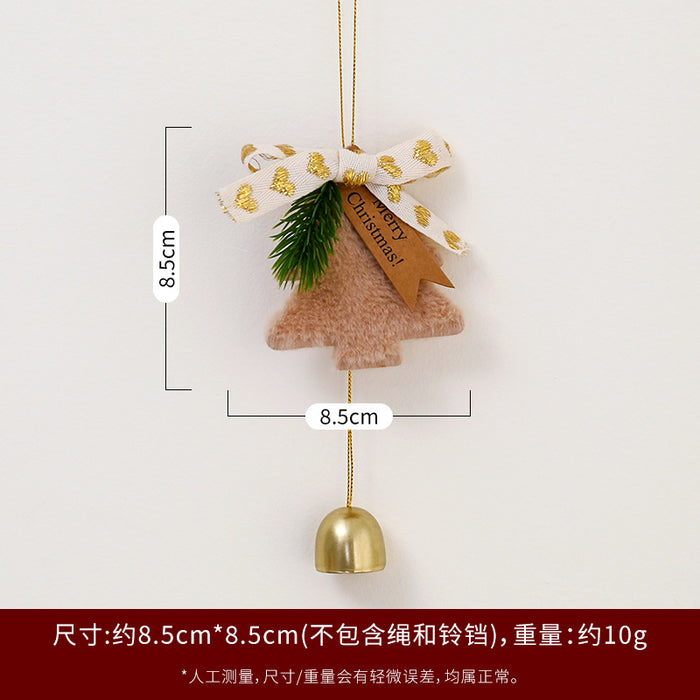 Wholesale Christmas Tree Bell Pendant Hanging Bell Door Bell Hanging Decoration Christmas Car Hanging Wind Bell Gift Christmas Decoration