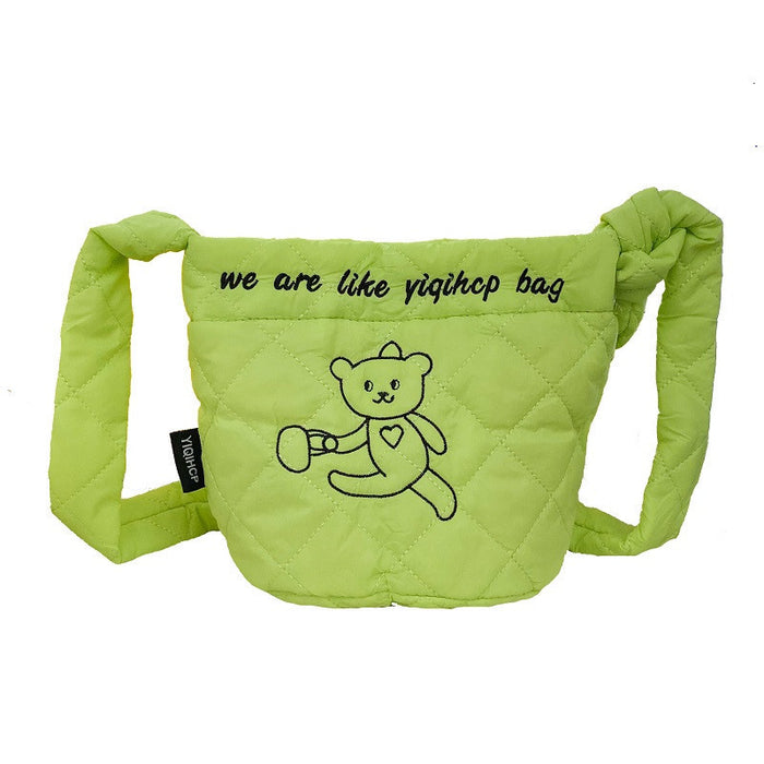 Wholesale Microfiber Autumn and Winter Down Crossbody Bag for Children JDC-SD-YuanDuo033