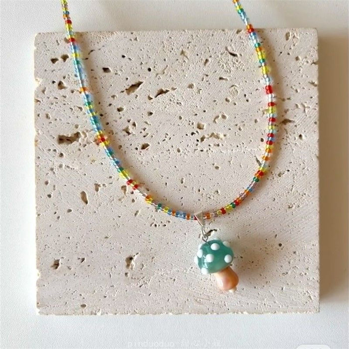 Wholesale Rainbow necklace, bead necklace, sweatshirt chain