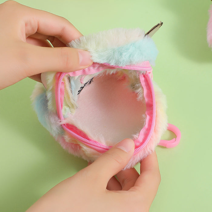 Wholesale Giant salamander plush storage bag student earphone bag lipstick bag children' s cartoon coin purse small hanging bag