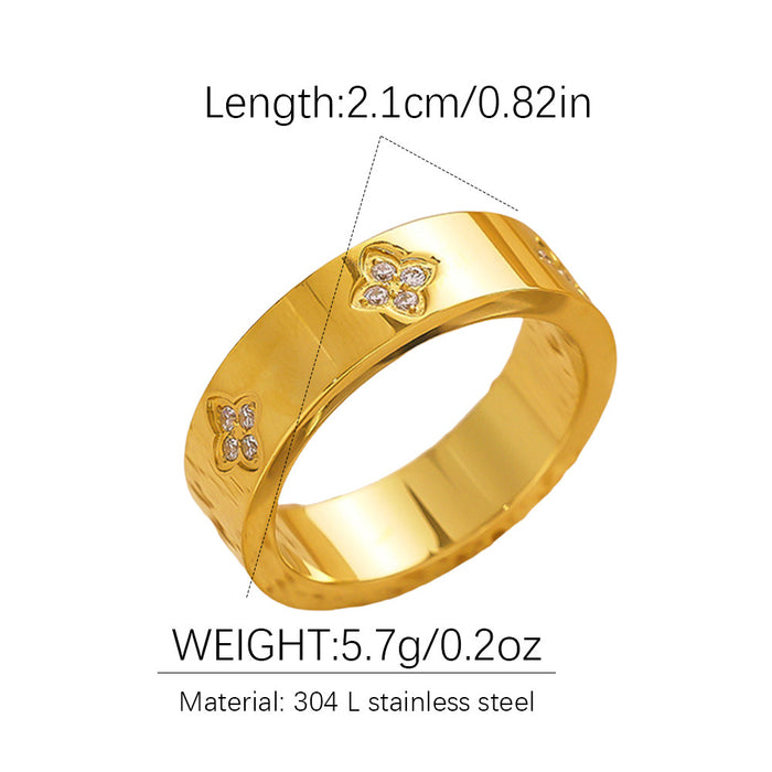Wholesale Stainless steel ring high-end personality all-match ring love heart diamond titanium steel ring