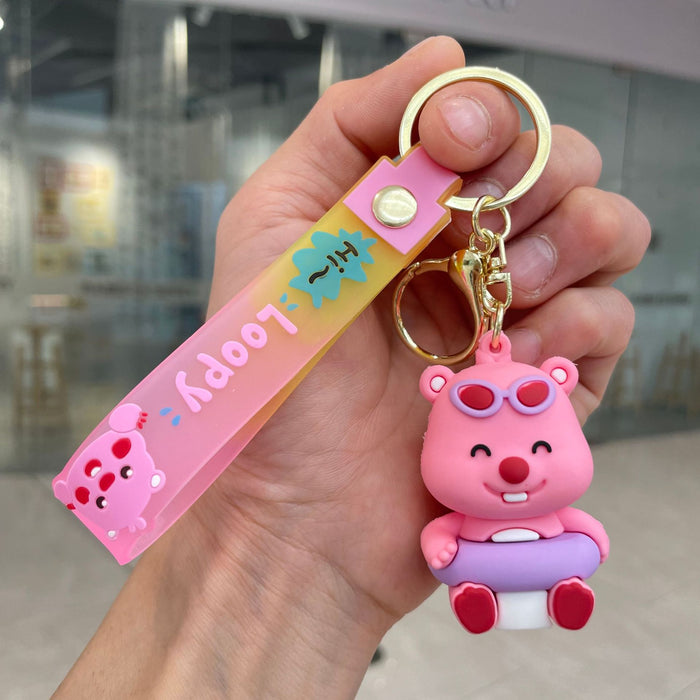 Wholesale Keychain pendant, internet famous figurine pendant, small gift cartoon car keychain