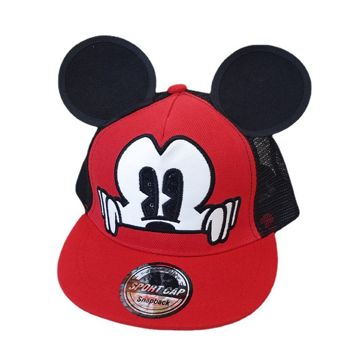 Wholesale Children's embroidered baseball cap with big ears and cute cartoon flat edge hat