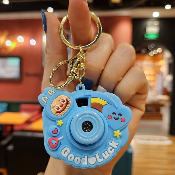 Wholesale Little sheep projection camera keychain l three-dimensional pendant girls bag ornaments