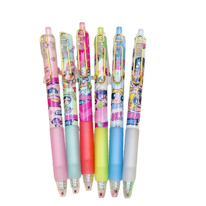 Wholesale 36pcs Cartoon Blind Box Press Pen Cartoon Metal Pen Clip Press Laser Black