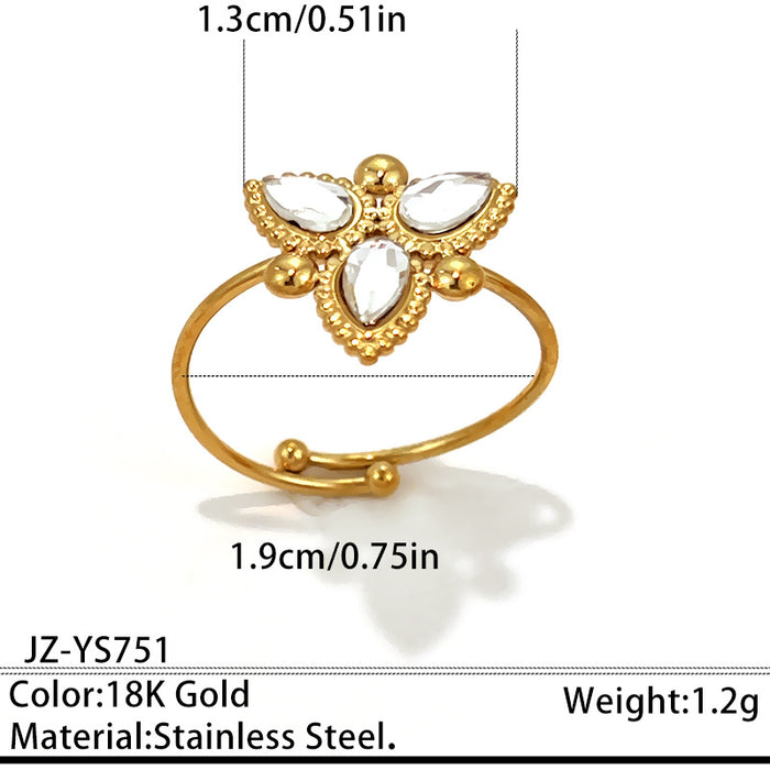 Wholesale Stainless Steel Summer Seaside Luxury Adjustable Rings