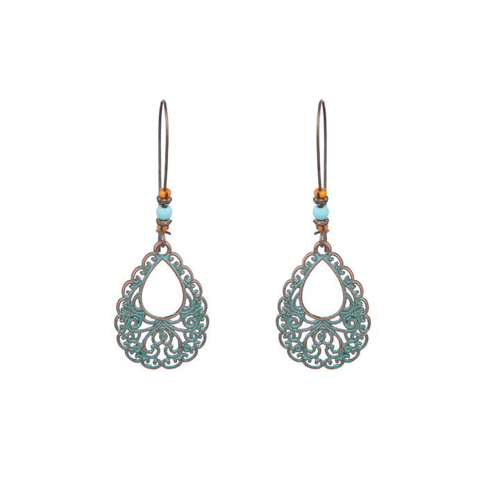 Wholesale Bohemian Hollow Tassel Earrings Geometric Design Fashion Accessory MOQ≥2