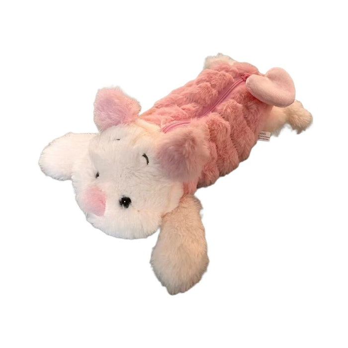 Wholesale Funny Animal  Doll Pencil Case Plush Stationery Storage Bag