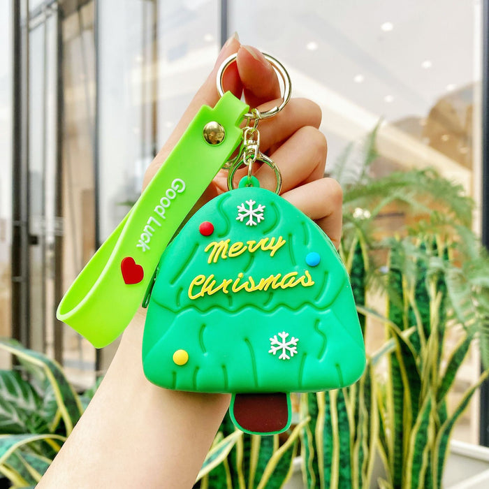 Wholesale Christmas coin purse keychain