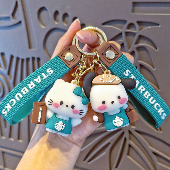 Wholesale  Milk Tea Cup Keychain Dress  School Bag Pendant Car Accessories Small Gift Batch