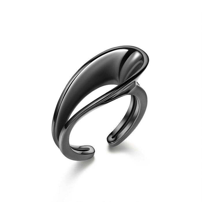 Wholesale Small niche coin ring, female fashion personality design ring, light luxury, versatile, high-end, open mouth food ring