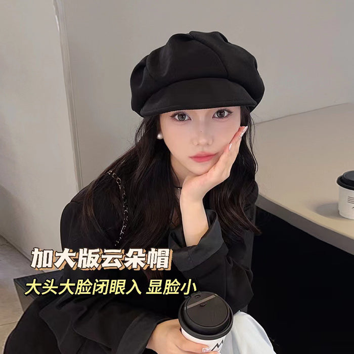 Wholesale Cloud hat new pleated octagonal hat travel versatile casual woolen beret