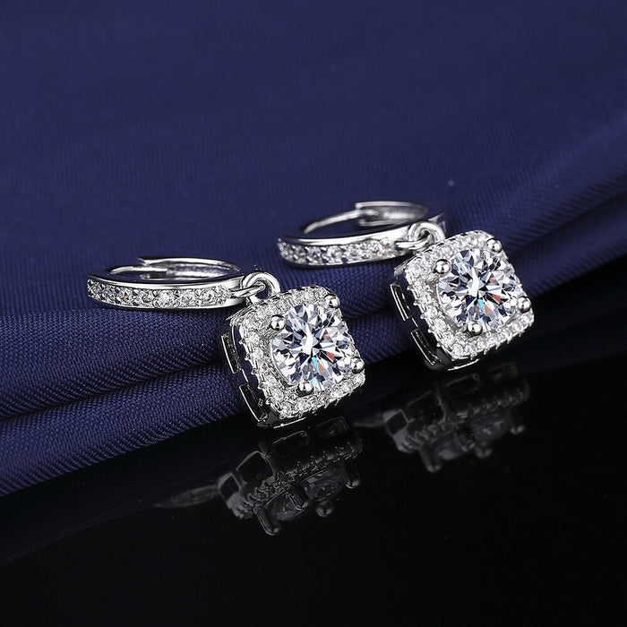 Wholesale Fashionable silver earrings for women, zircon ear clasps, earrings, pendants