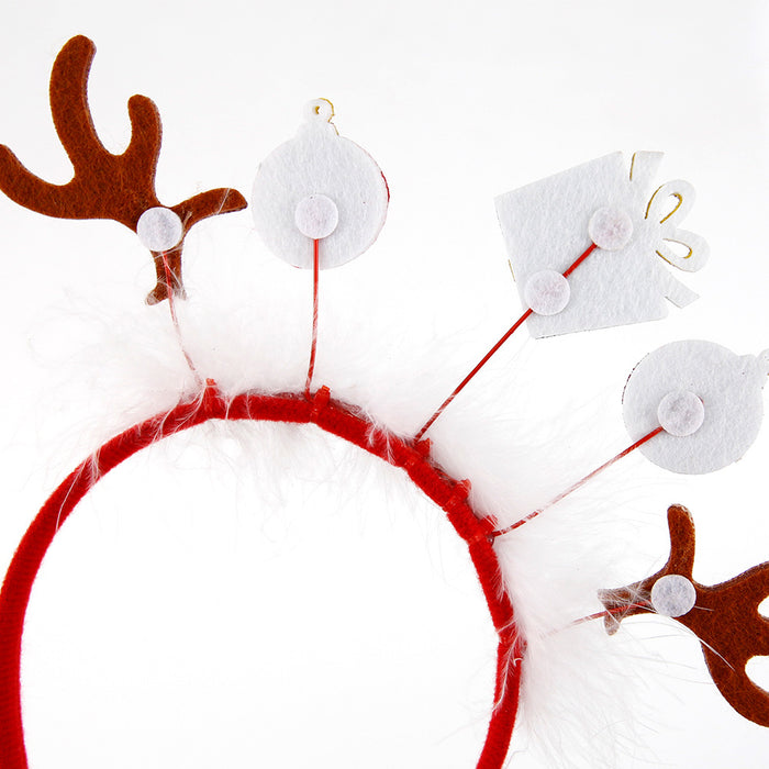 Wholesale Christmas Cartoon F Hair Hoop Plastic Reindeer Snowflake Headband Holiday Party Hair Accessory