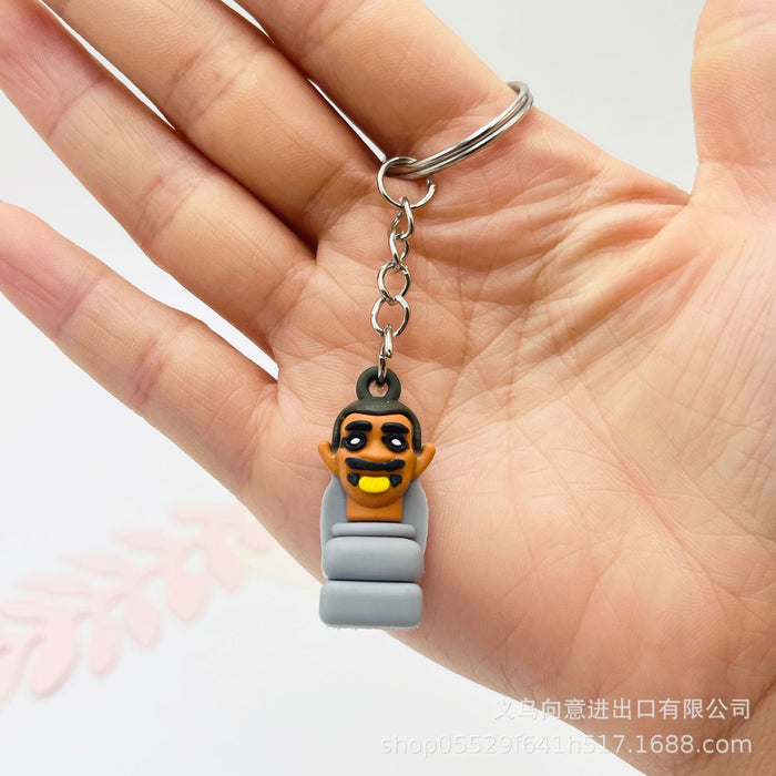 Wholesale Creative Cartoon Game PVC Soft Glue Keychain JDC-KC-XiangY070