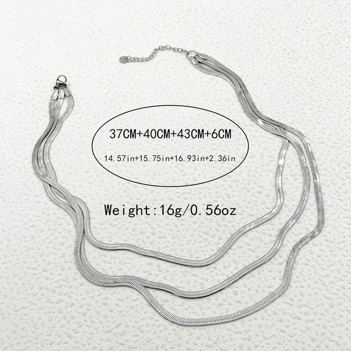 Wholesale Three-layered Snake Bone Necklace JDC-NE-Jinyue005