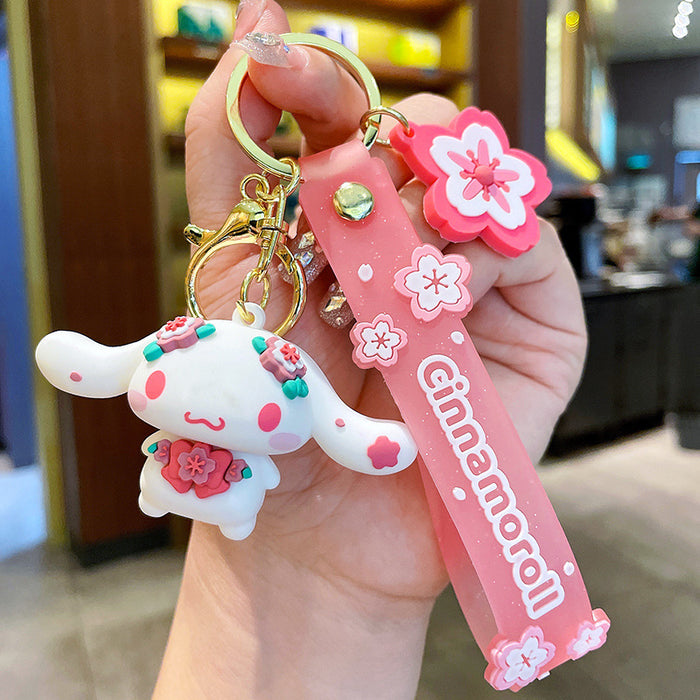 Wholesale Season Cute Dog Keychain PVC Car Key Accessory Decorative Charm