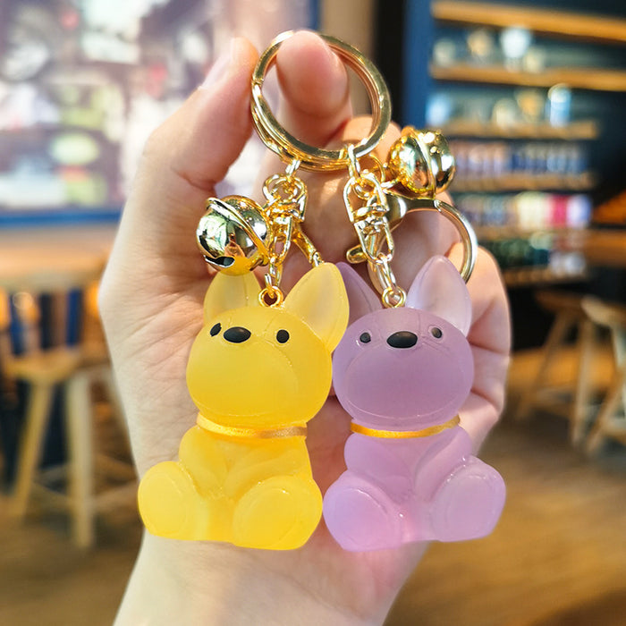 Wholesale Acrylic Matte Crystal Dog Keychain JDC-KC-Tingm029