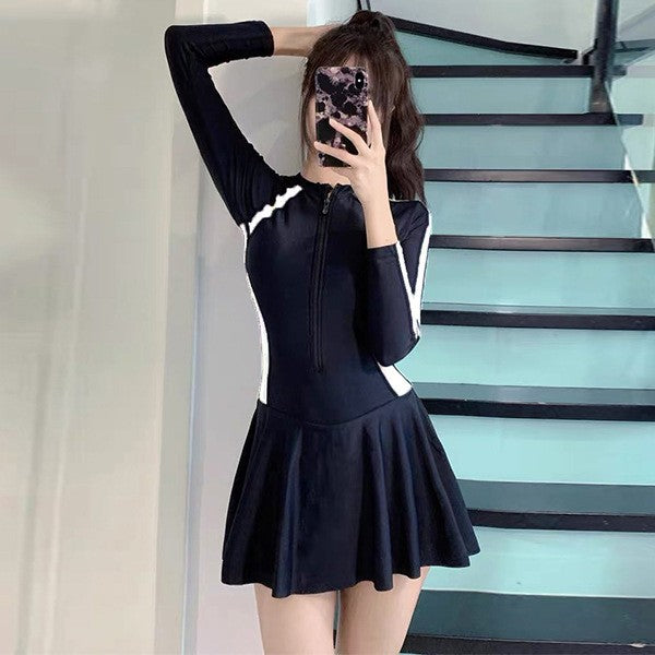 Wholesale New swimsuit one-piece conservative hot spring skirt style swimsuit