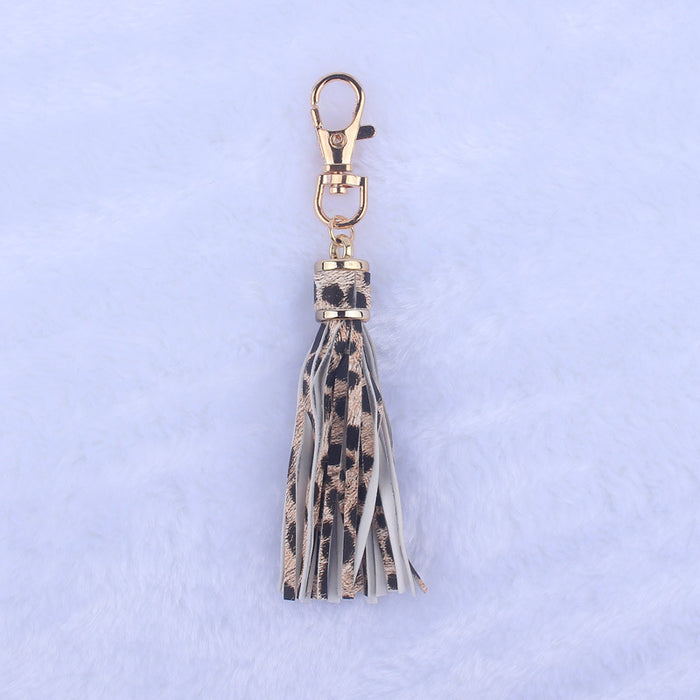 Wholesale Leather tassel pendant accessories tassel  gold buckle keychain tassel bracelet bracelet accessories