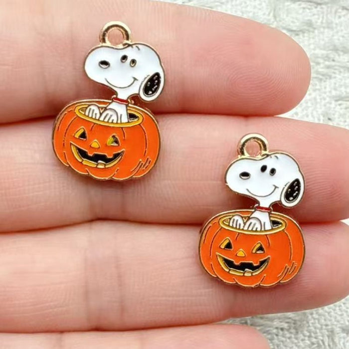 Wholesale 10pcs Halloween alloy Pendant DIY Keychain Earrings Necklace Pendant