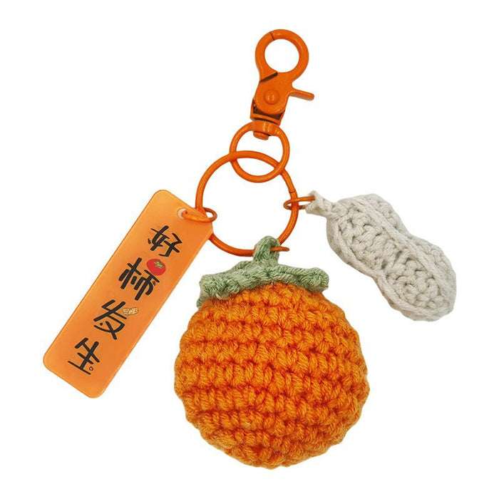 Wholesale Cute yarn crochet car keychain bag pendant