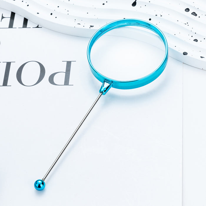 Wholesale DIY beaded magnifying glass for elderly people to read plastic magnifying glass for students to play with