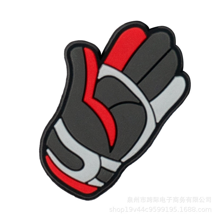 Wholesale Cave shoe flower buckle sports classic ice hockey fun cartoon upper PVC drip plastic decorative buckle detachable accessory