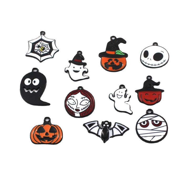 Wholesale 10pcs  Series  Alloy Dripping Oil Earrings Pendants Jewelry Accessories Factory