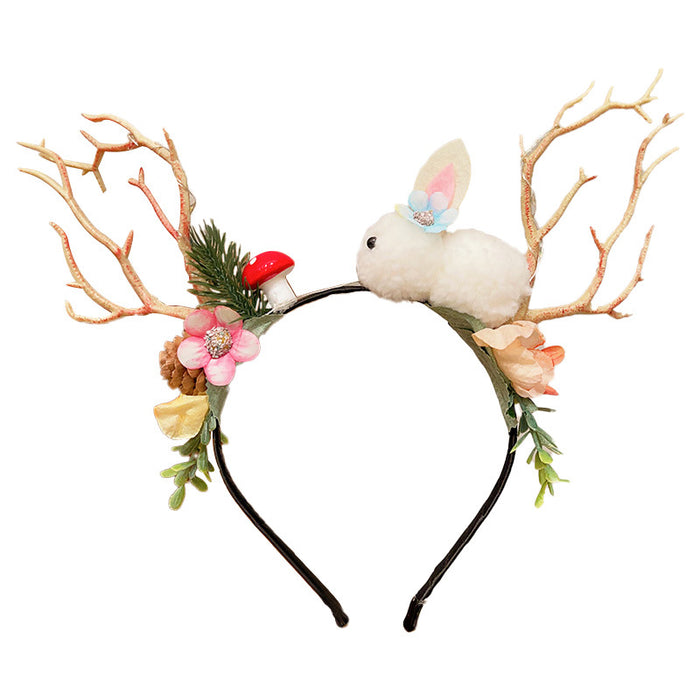 Wholesale Christmas Glow Headwear Fun Dress-up Headband Antler Hair Accessories