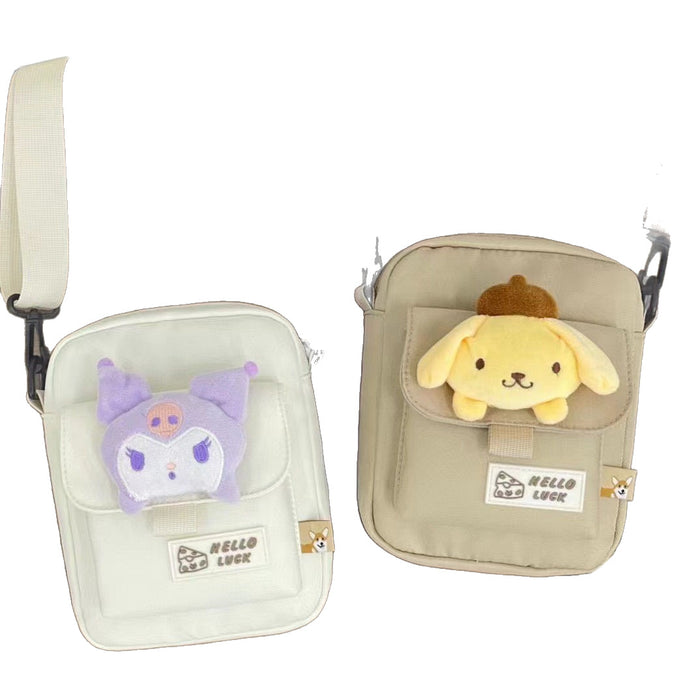 Wholesale 3D Doll Nylon Small Square Bag Single Shoulder Crossbody Bag Girl Cartoon Trendy Cute