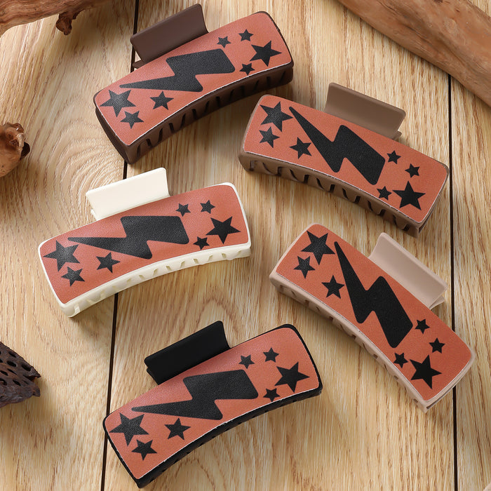 Wholesale five-pointed star Square Hair Clips