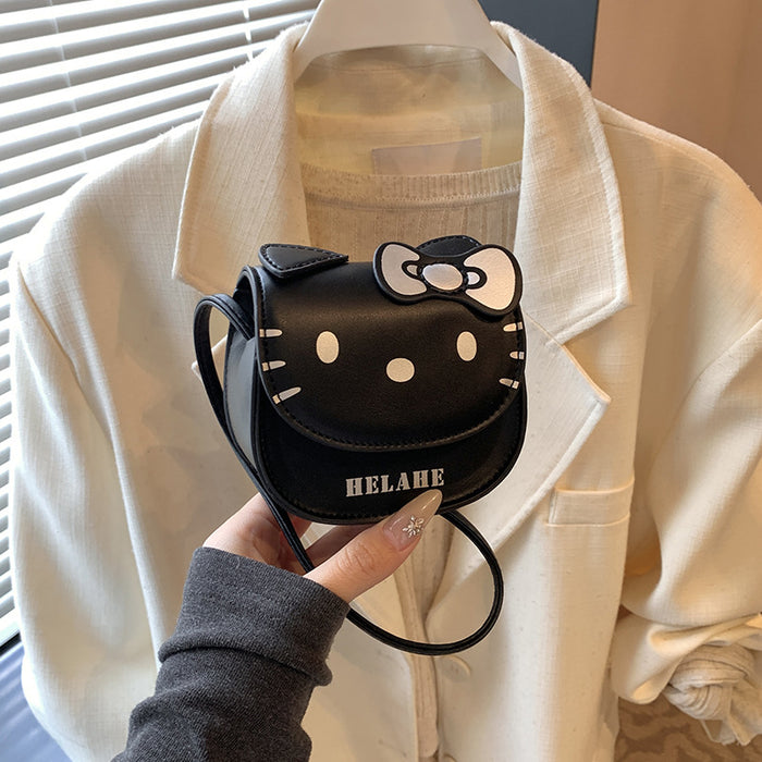 Wholesale Children's bag cartoon cute cat baby coin purse stylish parent-child crossbody bag headphones