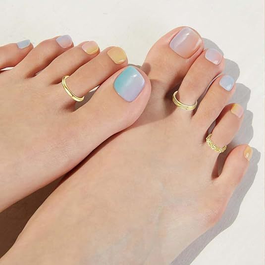 Wholesale Popular geometric beach foot ring, sexy metal hollow joint ring, foot accessory