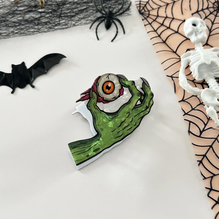 Wholesale headdress funny skull pumpkin clip witch hat ghost hairpin half-tied ponytail clip hair accessories