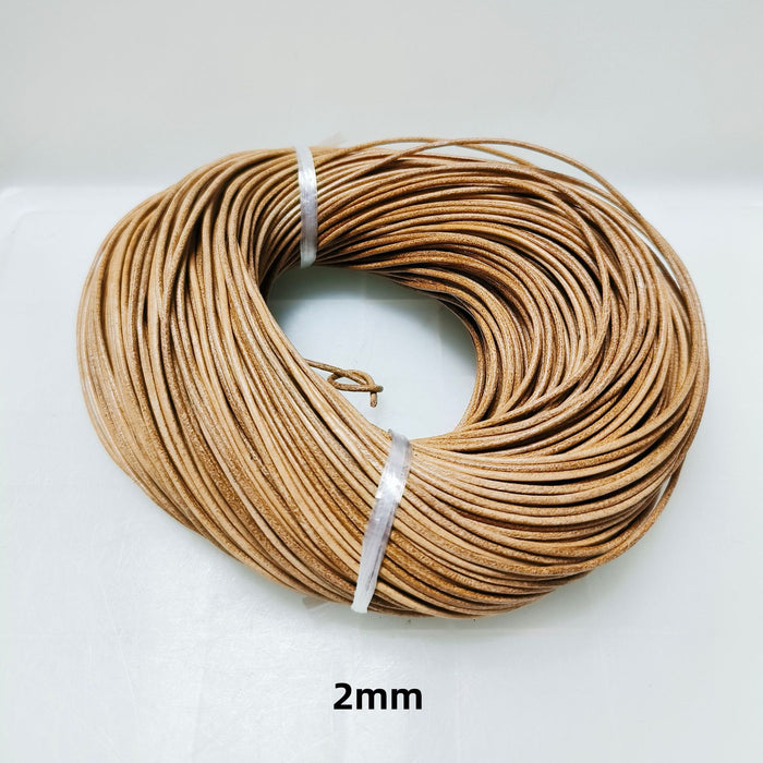Wholesale 100pcs Round  Cowhide Rope Accessories Mobile Phone Case Leather Rope Braided Rope
