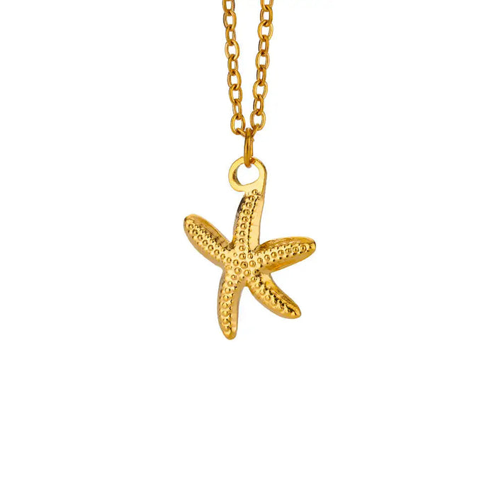 Wholesale Stainless steel shell necklace, starfish pendant necklace