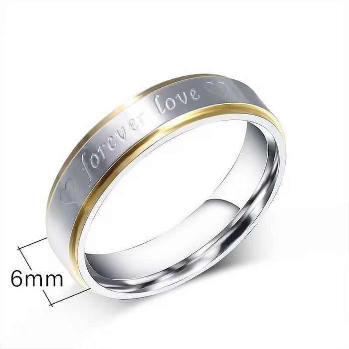 Wholesale Carved gold-plated titanium steel ring, fashionable ring