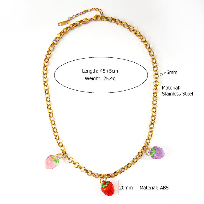 Wholesale New original design stainless steel ocean style necklace with drip oil pendant personalized accessories wholesale